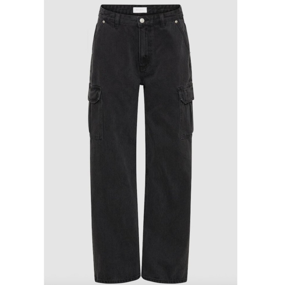 Meshki Jagger Mid Rise Oversized Denim Jean - Washed Black